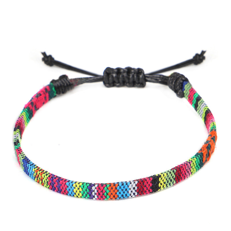 Hand Woven Rainbow Color Anklet Bohemian Style BAZONA