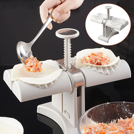 Dumpling Mould Double Head Dumpling Mold Lazy Artifact Manual Press Noodle Dumpling Maker Kitchen Accessories Dumpling Maker BAZONA