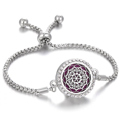2024 New Kaleidoscope Aromatherapy Bracelet Perfume Essential Oil Diffuser Locket Bracelet Charms Women Aroma Diffuser Jewelry - bazona.com