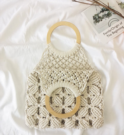 Fashion cotton rope straw women bags BAZONA