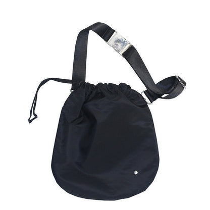 Diagonal Drawstring Fabric Waist Bag BAZONA