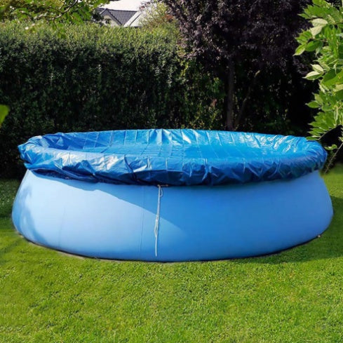 New Swimming Pool Cover 183CM Blue Cloth Round Mat Family Garden Rainproof Dust Cover UV Resistant Mat Home Pool Accessories BAZONA