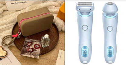 2 In 1 Hair Removal Epilator USB Rechargeable Trimmer Women Body Razor Face Leg Armpit Bikini Hand Pubic Shaver Hair Remover BAZONA