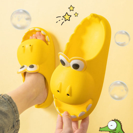 Kids Dinosaur Slippers Wholesale Summer Cartoon Parent Child Outdoor Home EVA Sandals Women Men Kids Cute Slippers Baby Shoes BAZONA