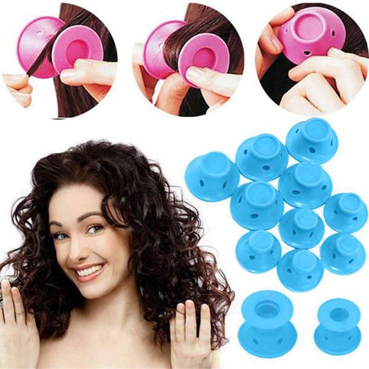 Soft Rubber Magic Hair Care Rollers Silicone Hair Curlers No Heat Hair Styling Tool BAZONA