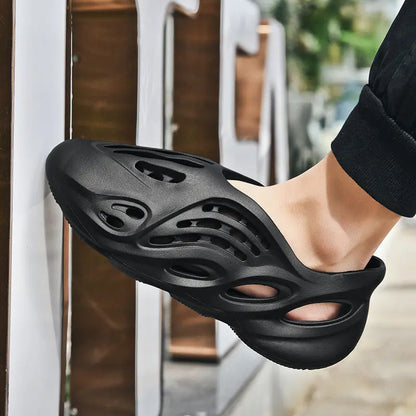 Non Slip Slides Slippers Clogs Closed-toe Garden Shoes Outdoor Sandals Beach Shoes - bazona.com