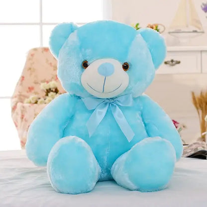 Creative Light Up LED Teddy Bear Stuffed Animals Plush Toy Colorful Glowing Christmas Gift For Kids Pillow - bazona.com