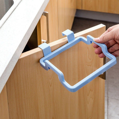 Eco-Friendly Kitchen Door Back Hanging Style Cabinet Stand Trash Garbage Bags Support Holder BAZONA