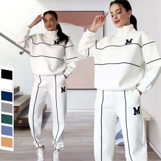 Womens 2 Piece Outfits Lounge Hoodless Pullover Sweatshirt Sweatsuit Sets Sweatshirt Baggy Fashion Sweatpants With Pockets BAZONA