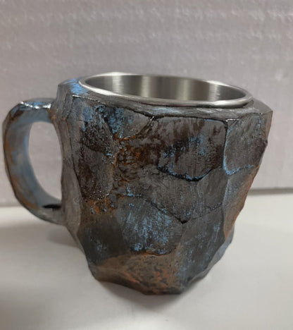400ml Resin Mineral Crystal Coffee Mugs With Handles Elegant Fake Mineral Crystal Cup For Workplace Home Decor Christmas Gift Kitchen Gadgets BAZONA