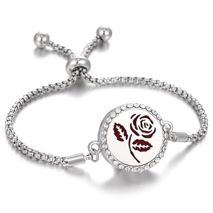 2024 New Kaleidoscope Aromatherapy Bracelet Perfume Essential Oil Diffuser Locket Bracelet Charms Women Aroma Diffuser Jewelry - bazona.com