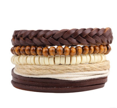 Fashion Beaded Leather Bracelets And Bracelets BAZONA