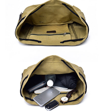 Influx street canvas backpack unisex backpack retro leisure travel bag large capacity bag BAZONA