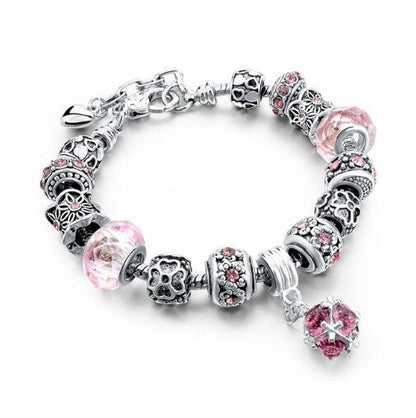 Crystal Beads Bracelets & Bangles Snake Chain Charm Bracelets For Women Jewellery BAZONA