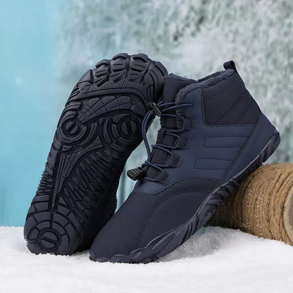 Outdoor Sports Cotton Shoes For Men And Women Winter Warm Slip-on Boots Wear-resistant Anti-ski Thickened Shoes Couple - bazona.com
