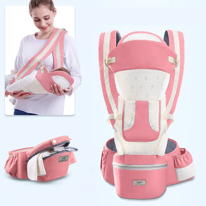 Ergonomic Baby Carrier Infant Baby Hipseat Carrier 3 In 1 Front Facing Ergonomic Kangaroo Baby Wrap Sling - bazona.com