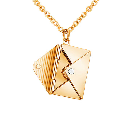 Fashion Jewelry Envelop Necklace Women Lover Letter Pendant Best Gifts For Girlfriend BAZONA