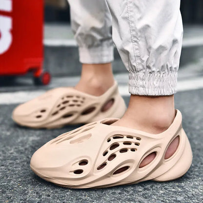 Non Slip Slides Slippers Clogs Closed-toe Garden Shoes Outdoor Sandals Beach Shoes - bazona.com
