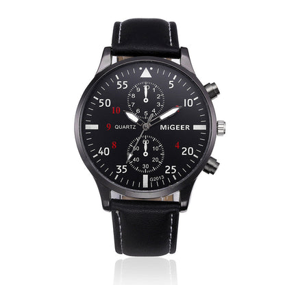 Retro Design Leather Band Watches Men Top Brand Relogio Masculino NEW Mens Sports Clock Analog Quartz Wrist Watches BAZONA