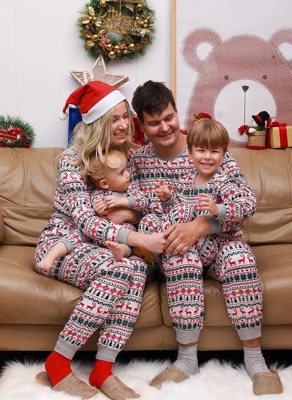 Christmas Pajamas Family Matching New Year Father Mother Kids Baby Look Clothes Set Dad Mom And Daughter Son Pyjamas Outfit - bazona.com
