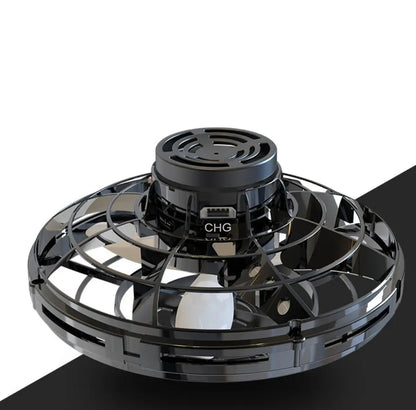 Mini Fingertip Gyro Interactive Decompression Toy Drone LED UFO Type Flying Helicopter Spinner Toy Kids - bazona.com