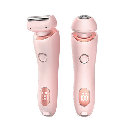 2 In 1 Hair Removal Epilator USB Rechargeable Trimmer Women Body Razor Face Leg Armpit Bikini Hand Pubic Shaver Hair Remover BAZONA