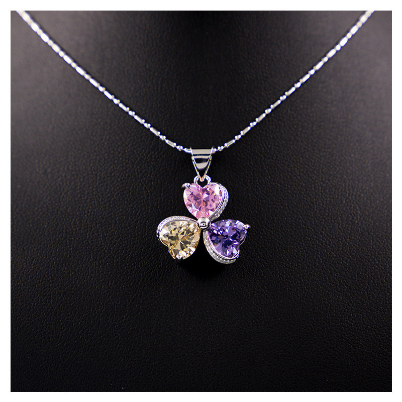 Clover Zircon Diamond Jewellery Set Women BAZONA