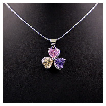 Clover Zircon Diamond Jewellery Set Women BAZONA
