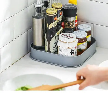 Multifunctional Rotating Shelving Condiment Rotating Storage Box - bazona.com