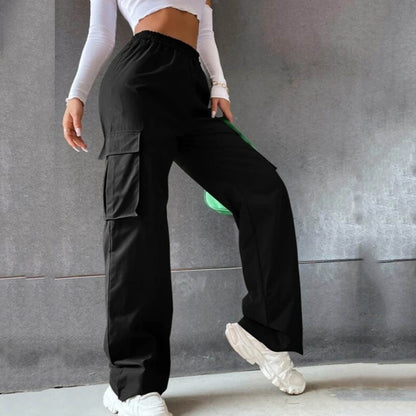 Beltless Trousers High Waist Wide Leg Straight BAZONA