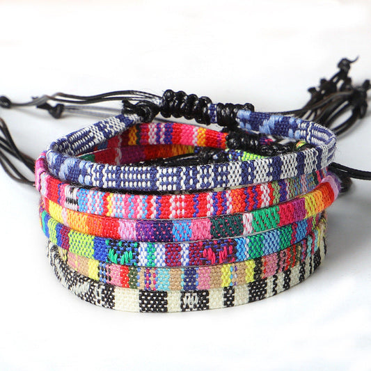 Hand Woven Rainbow Color Anklet Bohemian Style BAZONA