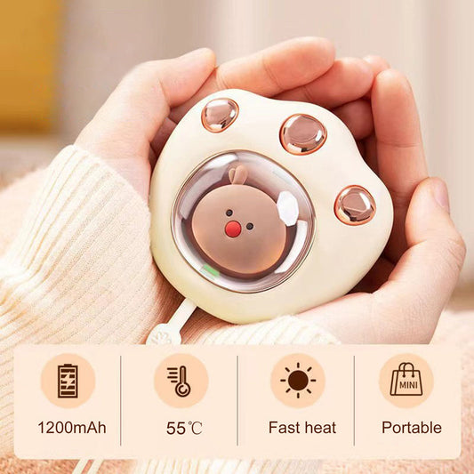 Mini Electric Hand Warmer Cat Paw Cute Claw Winter Heater Quick Heating USB Rechargeable Pocket Portable Small Mini Hands Warmer BAZONA