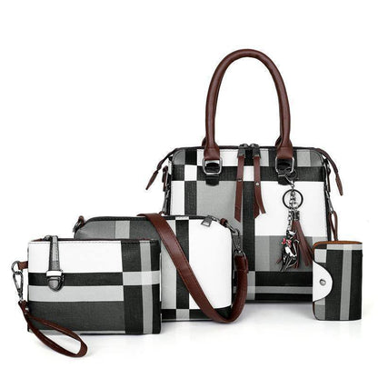 New Luxury Handbags Plaid Women Bags Designer BAZONA