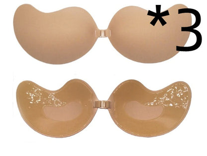 Invisible Push Up Bra Backless Strapless Bra Seamless Front Closure Bralette Underwear BAZONA