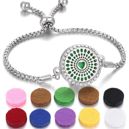2024 New Kaleidoscope Aromatherapy Bracelet Perfume Essential Oil Diffuser Locket Bracelet Charms Women Aroma Diffuser Jewelry - bazona.com