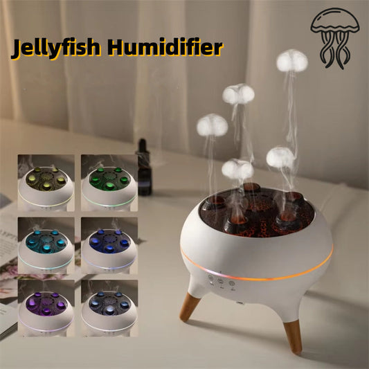 Household  Intelligent Jellyfish Ultrasonic Air Humidifier Ultrasonic Porous Atomization Timing Remote Control Humidifier Aroma Diffuser BAZONA