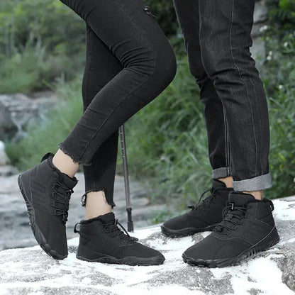 Outdoor Sports Cotton Shoes For Men And Women Winter Warm Slip-on Boots Wear-resistant Anti-ski Thickened Shoes Couple - bazona.com