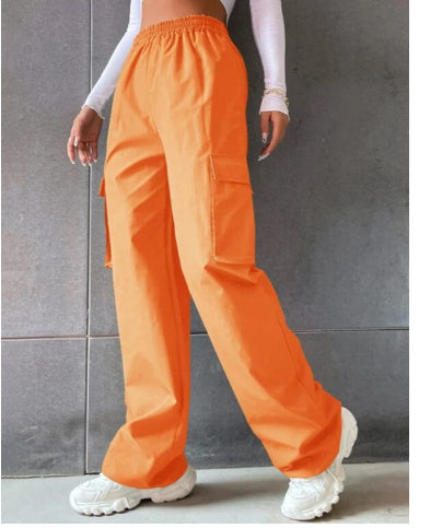 Beltless Trousers High Waist Wide Leg Straight BAZONA