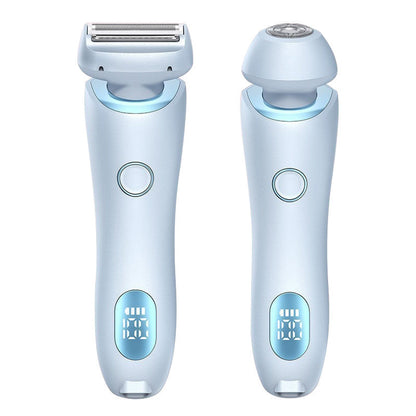 2 In 1 Hair Removal Epilator USB Rechargeable Trimmer Women Body Razor Face Leg Armpit Bikini Hand Pubic Shaver Hair Remover BAZONA