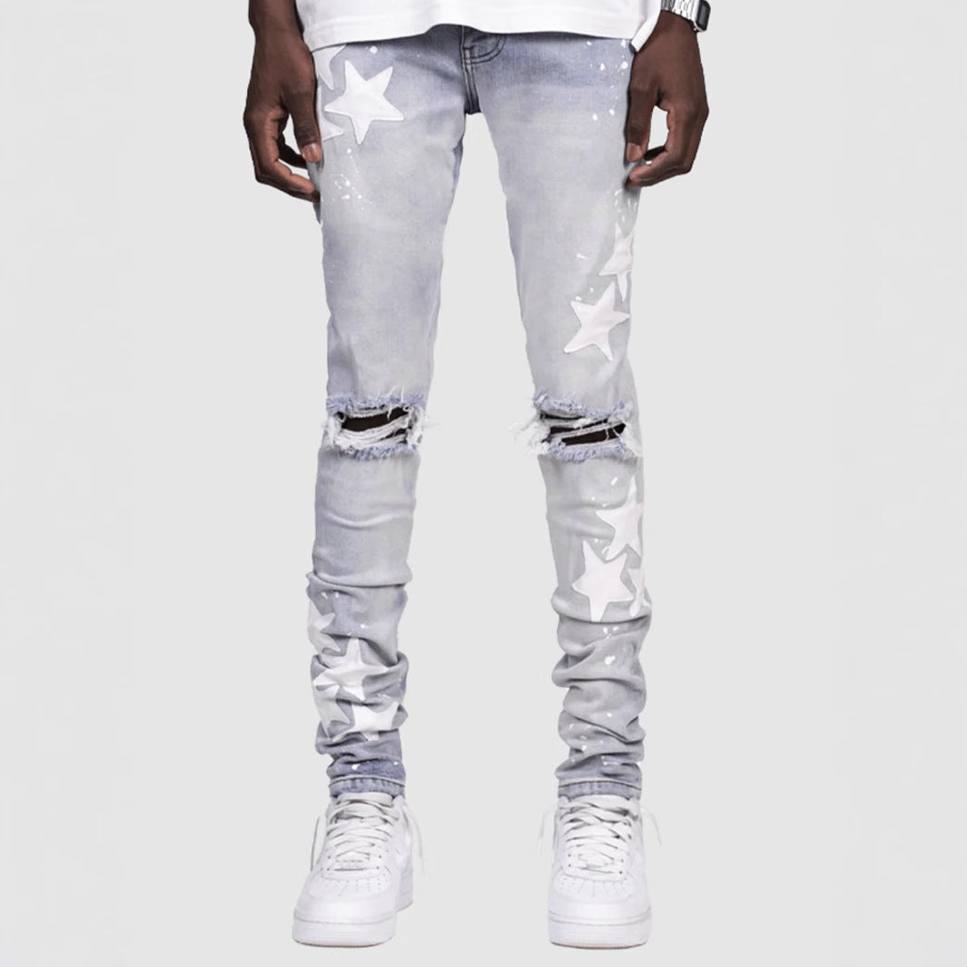Men's Slim Stretch XINGX Fashion Jeans BAZONA