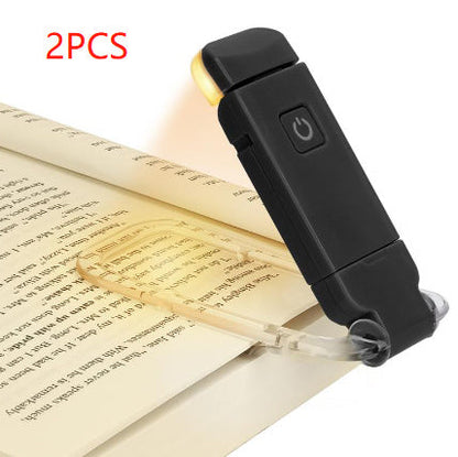 LED USB Rechargeable Book Reading Light Brightness Adjustable Eye Protection Clip Book Light Portable Bookmark Read Light BAZONA