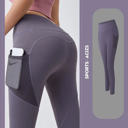 Yoga Pants Women With Pocket Leggings Sport Girl Gym Leggings Women Tummy Control Jogging Tights Female Fitness Pants - bazona.com