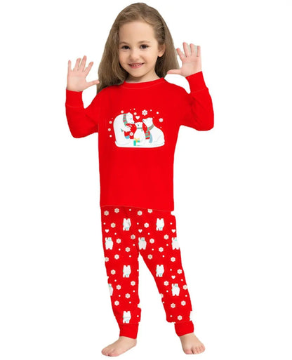 Christmas Family Pajamas Matching Sets Christmas Sleepwear Parent-Child Pjs Outfit For Christmas Holiday Xmas Party - bazona.com