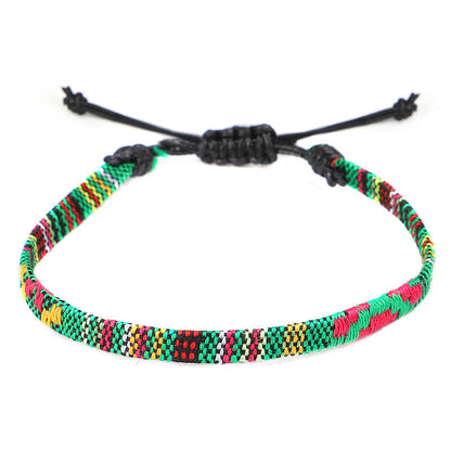 Hand Woven Rainbow Color Anklet Bohemian Style BAZONA