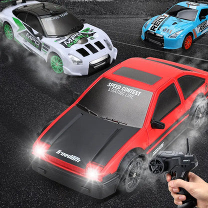 2.4G Drift Rc Car 4WD RC Drift Car Toy Remote Control GTR Model AE86 Vehicle Car RC Racing Car Toy For Children Christmas Gifts - bazona.com