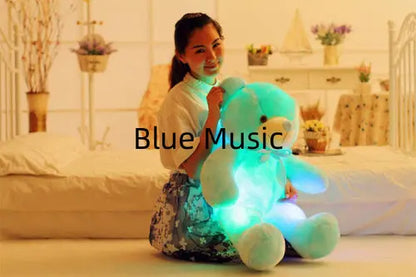 Creative Light Up LED Teddy Bear Stuffed Animals Plush Toy Colorful Glowing Christmas Gift For Kids Pillow - bazona.com