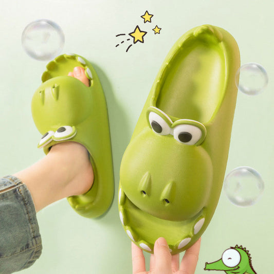 Kids Dinosaur Slippers Wholesale Summer Cartoon Parent Child Outdoor Home EVA Sandals Women Men Kids Cute Slippers Baby Shoes BAZONA
