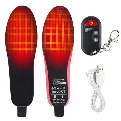Heated Insoles For Men Women Rechargeable Heating Boot Insole Feet Warmer Pads Cut To Any Size Heating Electric Heated Insoles BAZONA