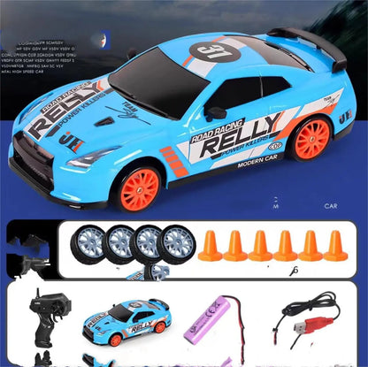 2.4G Drift Rc Car 4WD RC Drift Car Toy Remote Control GTR Model AE86 Vehicle Car RC Racing Car Toy For Children Christmas Gifts - bazona.com