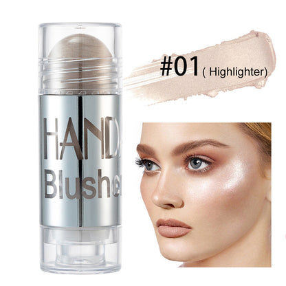 Cheek Blusher Shimmer Blush Stick Face Makeup Highlighter Bronzer Contour Cream Long-lasting Facial Make Up Cosmetics BAZONA